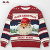 I Say Merry Christmas To New President - US Election Ugly Sweatshirt - Unisex Wool Jumper - Christmas Gift For Red-Wave Supporters
