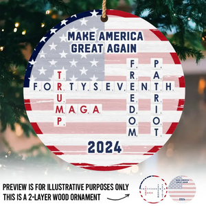 Believing In A Better Future Together - US Elections 2 Layered Wood Christmas Ornament - Christmas Gift For Conservative Supporters