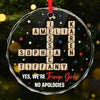 We're Together To Make America Stronger - US Elections Circle Glass Ornament - Christmas Gift And Decor For Best Friends, BFF, Sisters