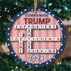 Red Lovers Stand And Pray For Him - US Elections 2 Layered Wood Christmas Ornament - Christmas Gift For Conservative Supporters