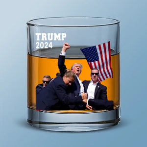 Defend Our Nation - US Election Whiskey Glass - Gift For Conservative Supporters