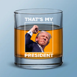 That's My Present - US Election Whiskey Glass - Gift For Conservative Supporters