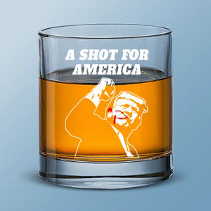 A Shot For America - US Election Whiskey Glass - Gift For Conservative Supporters