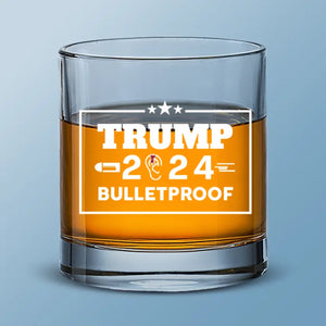 Bulletproof, Shield America's Legacy - US Election Whiskey Glass - Gift For Conservative Supporters