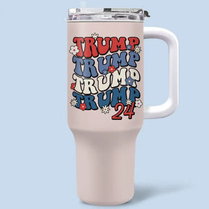 Welcome To Garden Of Mr. D - US Election 40 Oz Stainless Steel Tumbler With Handle