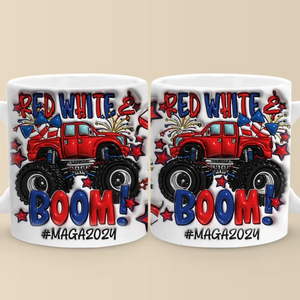 Broom Broom To The White House - US Elections 3D Inflated Effect Printed Mug - Gift For Conservative Supporters