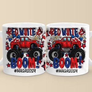 Broom Broom To The White House - US Elections 3D Inflated Effect Printed Mug - Gift For Conservative Supporters