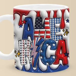 Freedom Is The Heartbeat Of America - US Elections 3D Inflated Effect Printed Mug - Gift For Conservative Supporters