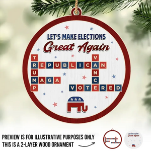 Telling Our Stories Is How We Keep Liberty Alive
 - US Elections 2 Layered Wood Christmas Ornament - Christmas Gift For Conservative Supporters