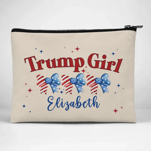 Red Girls With Love - US Election Personalized Custom Cosmetic Bag - Gift For Best Friends, BFF, Sisters