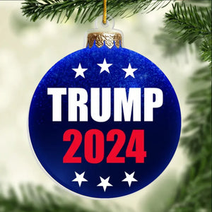 We're Ready For November 2024 - US Election Acrylic Custom Shaped Ornament - Christmas Gift And Decor For Conservative Supporters