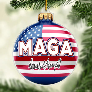 Fighting For A Brighter America - US Election Acrylic Custom Shaped Ornament - Christmas Gift And Decor For Conservative Supporters