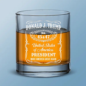 No Matter 45 Or 47, He's Still People's President - US Election Whiskey Glass - Gift For Conservative Supporters