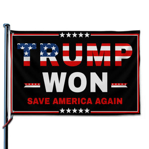 America Will Be Saved By The 47th President - US Election Horizontal House Flag