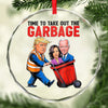 Time To Take Out The Garbage - US Elections Circle Glass Ornament - Christmas Gift And Decor For Conservative Supporters
