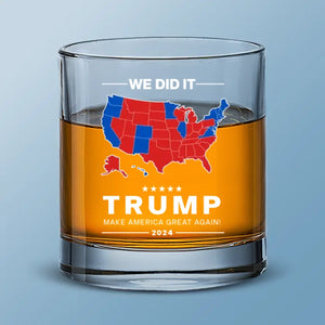 Make Each Day Your Masterpiece - US Election Whiskey Glass - Gift For Conservative Supporters