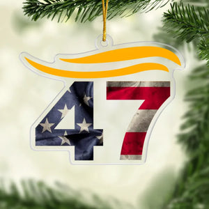 A New Chapter Begin - US Election Acrylic Custom Shaped Ornament - Christmas Gift And Decor For Conservative Supporters