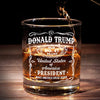 Love Him Or Hate Him, You Can't Ignore Him - US Election Whiskey Glass - Gift For Conservative Supporters