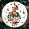 Strength Is Found In A Nation’s Spirit - US Elections Ceramic Round Shaped Ornament - Gift For Conservative Supporters