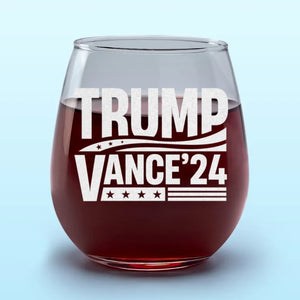 Nations Grow Strong Through Courage - US Election Wine Glass