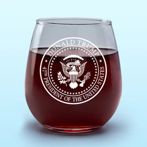 Cheering With All My Heart - US Election Wine Glass