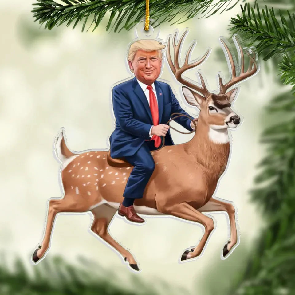 A Christmas For Those Who Dream Of Change - US Election Acrylic Custom Shaped Ornament - Christmas Gift And Decor For Conservative Supporters