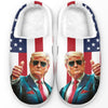 There Is No Victory Without Trying - US Election Fluffy Slippers - Christmas Gift For Conservative Supporters