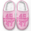Keep Going, Red Girl - US Election Fluffy Slippers - Christmas Gift For Best Friends, BFF, Sisters