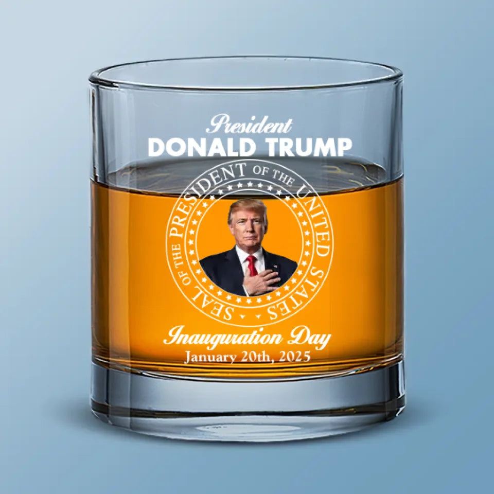 A New Chapter Begins - US Election Whiskey Glass - Gift For Conservative Supporters