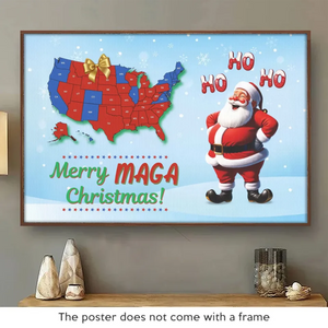 Celebrate A Merry Holiday Season With Strength And Joy - US Election Horizontal Poster - Christmas Gift For Conservative Supporters