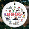 Visionary Minds Shape A Nation’s Future - US Elections Ceramic Round Shaped Ornament - Gift For Conservative Supporters