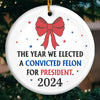 Inspiration Fuels A Nation’s Legacy - US Elections Ceramic Round Shaped Ornament - Gift For Conservative Supporters