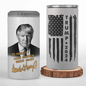 When America Is United, America Is Totally Unstoppable - US Election 4 In 1 Can Cooler Tumbler