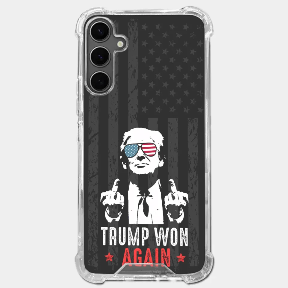 He Won Again - US Election Clear Phone Case - Gift For Conservative Supporters