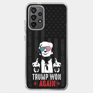 He Won Again - US Election Clear Phone Case - Gift For Conservative Supporters
