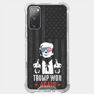 He Won Again - US Election Clear Phone Case - Gift For Conservative Supporters
