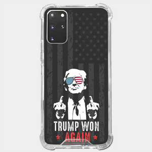 He Won Again - US Election Clear Phone Case - Gift For Conservative Supporters