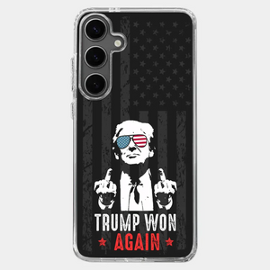 He Won Again - US Election Clear Phone Case - Gift For Conservative Supporters