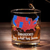Unburdened By What Has Been - US Election Whiskey Glass - Gift For Conservative Supporters