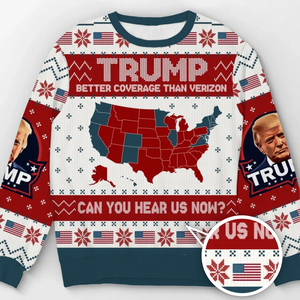 Excellent Coverage Ensured A Decisive Win - US Election Ugly Sweatshirt - Unisex Wool Jumper - Christmas Gift For Conservative Supporters