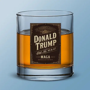 Feel The Burn, Taste The Victory - US Election Whiskey Glass - Gift For Conservative Supporters