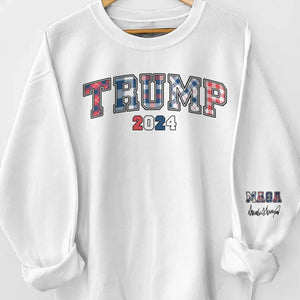 A New Journey Begins With This Win - US Elections Unisex Sweatshirt With Design On Sleeve