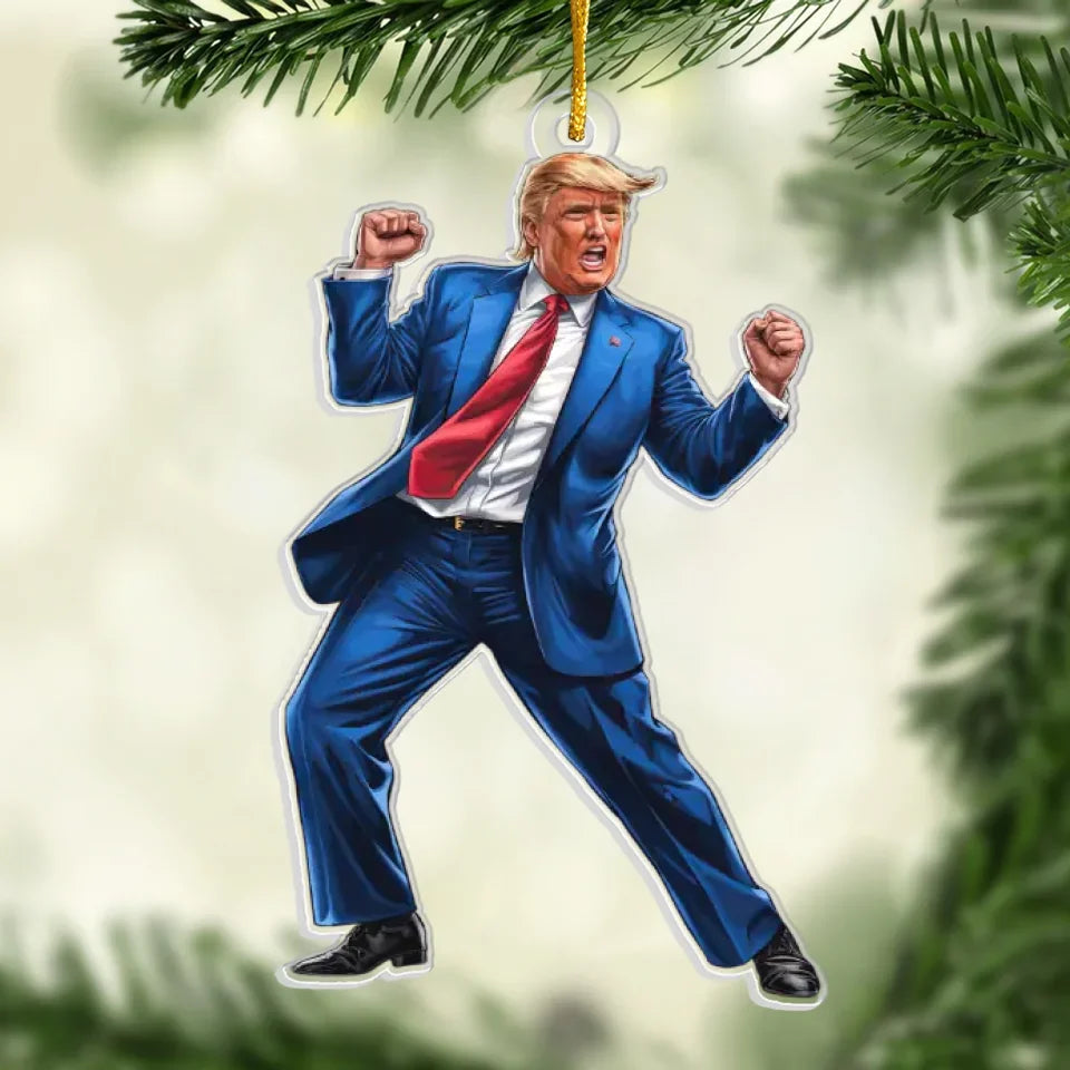 Gear Up For A New Chapter- US Election Acrylic Custom Shaped Ornament - Christmas Gift And Decor For Conservative Supporters