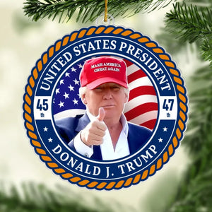 A New Era Is Here - US Election Acrylic Custom Shaped Ornament - Christmas Gift And Decor For Conservative Supporters