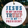 No One Could Be Better Than Him - US Election Ceramic Round Shaped Ornament - Gift For Conservative Supporters
