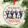 Christmas Sounds More Interesting When He's Here - US Elections Circle Glass Ornament - Christmas Gift And Decor For Conservative Supporters