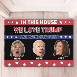 Hold On, Wipe Your Feet First - US Election Home Decor Decorative Mat, House Warming Gift Mat