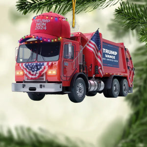 America Will Be Great With Our Hard Work - US Election Acrylic Custom Shaped Ornament - Christmas Gift And Decor For Conservative Supporters