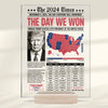 Welcome Back Again - US Election Rectangle Shaped Acrylic Plaque - Gift For Conservative Supporters