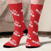 Strength Lies In Justice - US Election Middle Tube Socks - Gift For Conservative Supporters